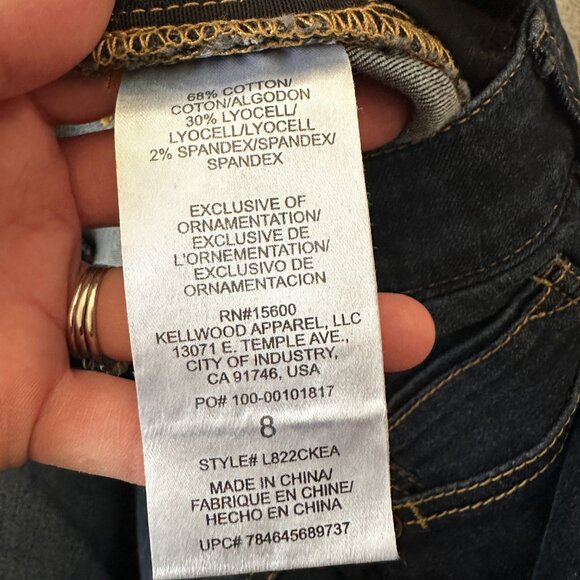 Wit & Wisdom Dark Wash Bermuda Shorts Jorts Women's 8 Stretch 9" Inseam - Picture 3 of 7